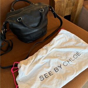 See by Chloe black leather bag
